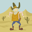 Vector: gunman in the desert gunman in the desert
