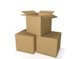 cardboard boxes