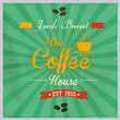 Retro-Vintage premium Coffee Background. Vector