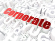 Business concept: Corporate on alphabet background