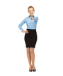 businesswoman pointing her finger