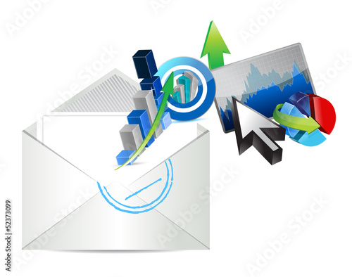 Illustration: email business graph set design illustration email business graph set design illustration