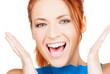 excited face of woman
