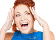 excited face of woman