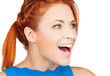 excited face of woman