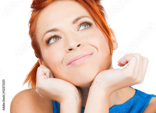 Photo: happy woman dreaming happy woman dreaming