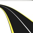 Illustration: 3D Black asphalt road 3D Black asphalt road