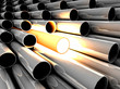 3D chrome tubes with overheated tube. Concept - the best.