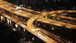 Video - modern transport interchange at night