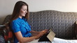 Video: Businesswoman with tablet computer working Businesswoman with tablet computer working