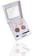 Eyeshadow palette with reflection isolated on white