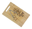 Shelled nuts with nutcracker