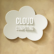 Vektor: Cloud Cloud-Computing Rechnen in der Wolke Vintage Cloud Cloud-Computing Rechnen in der Wolke Vintage