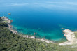 Turquoise sea of Corsica, France