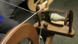 Hand spinning wool to yarn