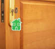 Symbol of the house and stick the key in the keyhole
