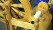 Hand spinning wool to yarn