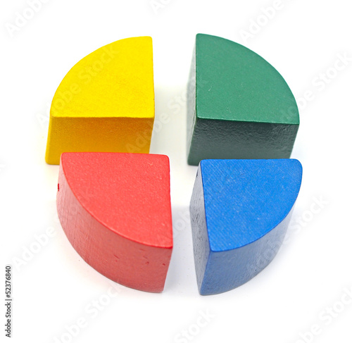 Photo: Colorful diagram on the white background. Colorful diagram on the white background.