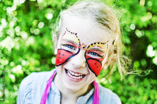 Photo: Girl with face painting Girl with face painting