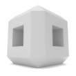 cube 3d white
