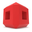 cube 3d red