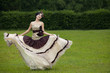 Photo: Beautiful woman dancing with formal dress Beautiful woman dancing with formal dress