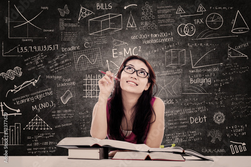 Photo: College student study in the class College student study in the class