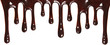 chocolate streams isolated on white background