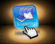 Illustration: E-Learning Button mit Cursor E-Learning Button mit Cursor