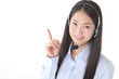 コールセンターの若い女性