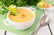 Cream soup from  marrows in bowl