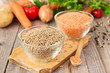 Red and green lentil
