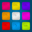 Vector set colorful buttons.