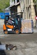 déchargement de palettes