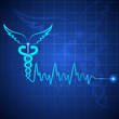 vector illustration of medical bckground with caduceus symbol