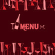 vector illustration of restaurant wine bar menu design
