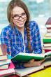 Student with book