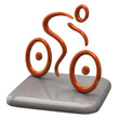 Illustration: Illustration of orange cyclist Illustration of orange cyclist