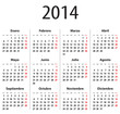 Vector: Spanish Calendar for 2014. Mondays first Spanish Calendar for 2014. Mondays first