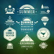 Retro summer design elements. Vector illustration.