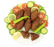 Photo: Turkish dish, stuffed meatballs with bulgur - ( icli kofte ) Turkish dish, stuffed meatballs with bulgur - ( icli kofte )