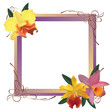 Frame with orchids