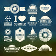 Retro summer design elements. Vector illustration.