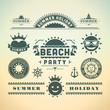 Retro summer design elements. Vector illustration.