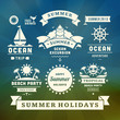 Retro summer design elements. Vector illustration.