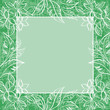 Background, frame of flowers and leaves