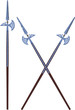 Vektor: ornate halberds ornate halberds