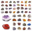 Mineral collection isolated on a white background
