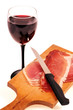 Photo: Jambon de pays et verre de vin Jambon de pays et verre de vin