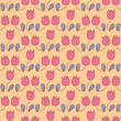 Cute seamless pattern with flowers